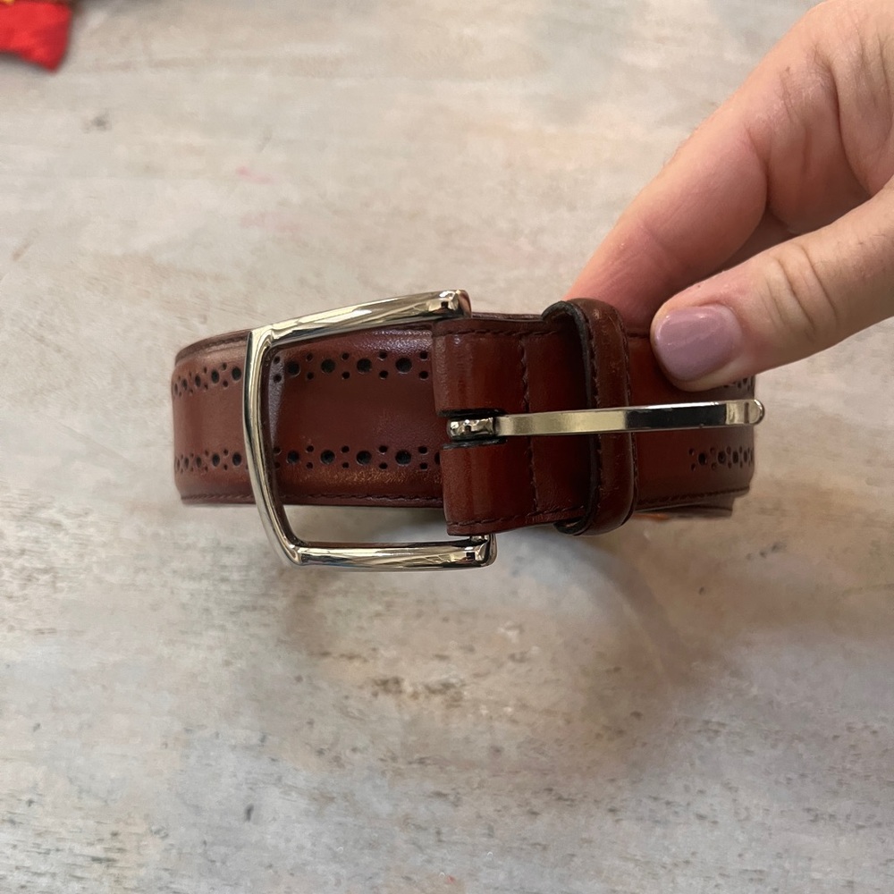 Allen Edmonds Leather Belt Size 44